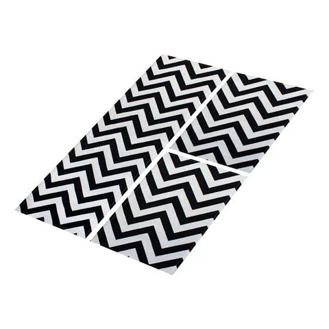 Tapete de Cozinha Antiderrapante Jogo 3 Peças Geométrico:chevron