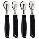 Ver imagem 1 de Kit 4 Carretilhas Corta e Fecha Pastel Massa Tramontina Utilitá Manual Padaria Confeitaria Preto