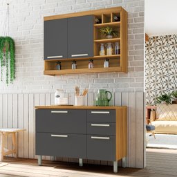 Cozinha Compacta Modulada 2 Peças Burguesa Premium 100% Mdf - 2