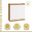 Ver imagem 6 de Armário De Cozinha Aéreo 2 Portas Burguesa Premium  100% Mdf