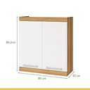 Ver imagem 5 de Armário De Cozinha Aéreo 2 Portas Burguesa Premium  100% Mdf