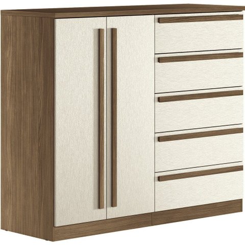 Comoda Grande Malaga Gold 2 Portas 5 Gavetas Santos Andira