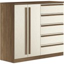 Ver imagem 1 de Comoda Grande Malaga Gold 2 Portas 5 Gavetas Santos Andira