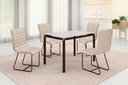 Ver imagem 2 de Conjunto Itália com 4 Cadeiras e Base Tocantins Bm Tubulares Off White/courissimo 133