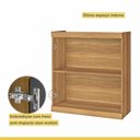 Ver imagem 3 de Armário de Cozinha Aéreo 2 Portas Burguesa Premium 100% MDF Marrom/Amadeirado Freijó/Grafite