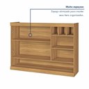 Ver imagem 7 de Armário de Cozinha Aéreo 2 Portas Nicho Adega Burguesa Premium 100% MDF Marrom/Amadeirado Freijó/Branco