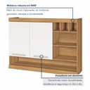 Ver imagem 4 de Armário de Cozinha Aéreo 2 Portas Nicho Adega Burguesa Premium 100% MDF Marrom/Amadeirado Freijó/Branco