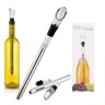 Bastão Resfriador Vinho Inox Bico Aerador Corta Gotas Luxo - 3