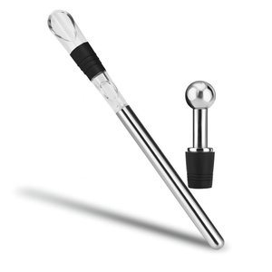Bastão Resfriador Vinho Inox Bico Aerador Corta Gotas Luxo