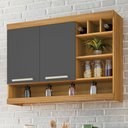 Ver imagem 2 de Armário De Cozinha Aéreo 2 Portas Nicho Adega Burguesa Premium  100% Mdf