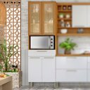 Ver imagem 2 de Paneleiro 4 Portas 1 Gaveta 1 Nicho Para Forno Burguesa Premium 100% Mdf