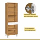 Ver imagem 5 de Paneleiro 4 Portas 1 Gaveta 1 Nicho Para Forno Burguesa Premium 100% Mdf