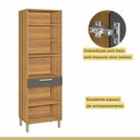 Ver imagem 5 de Paneleiro 4 Portas 1 Gaveta 1 Nicho Para Forno Burguesa Premium 100% Mdf