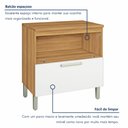 Ver imagem 5 de Balcão de Cozinha com Tampo 1 Porta 1 Gaveta Burguesa Premium 100% MDF Marrom/Amadeirado Freijó/Branco