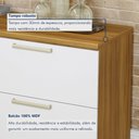 Ver imagem 4 de Balcão de Cozinha com Tampo 1 Porta 1 Gaveta Burguesa Premium 100% MDF Marrom/Amadeirado Freijó/Branco