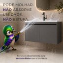 Ver imagem 2 de Gabinete Banheiro 80cm Impermeável com Cuba Cerâmica Suspenso Vicenza Brovália