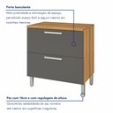 Ver imagem 3 de Balcão de Cozinha com Tampo 1 Porta 1 Gaveta Burguesa Premium 100% MDF Marrom/Amadeirado Freijó/Grafite