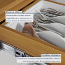 Ver imagem 7 de Balcão de Cozinha com Tampo 2 Portas 3 Gavetas Burguesa Premium 100% MDF Marrom/Amadeirado Freijó/Branco