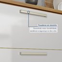 Ver imagem 6 de Balcão de Cozinha com Tampo 2 Portas 3 Gavetas Burguesa Premium 100% MDF Marrom/Amadeirado Freijó/Branco