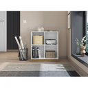 Ver imagem 3 de Conjunto Home Office com 2 Estantes para Livros 4 Nichos Cubic Caemmun