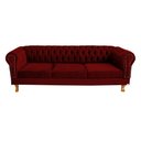 Ver imagem 1 de Dois Sofás Chesterfield Duque 3 lugares 2,30 - Suede Bordo / sala de estar, recepção, barb