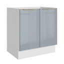 Ver imagem 1 de Balcão de Cozinha 70 cm 2 Portas (sem Tampo) Branco/Cinza Lux Madesa
