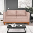 Ver imagem 1 de Sofá 3 Lugares Europa 180 cm Estilo Conforto e Elegância Suede Rosê - ADJ Decor