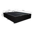 Ver imagem 4 de Base Box Baú para Cama Casal Queen 158x198cm Bipartido Liz S05 Corano Preto - Mpozenato