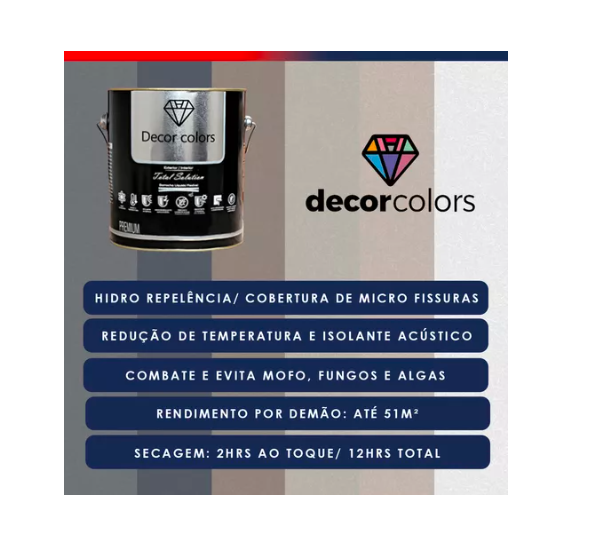 Tinta Borracha Líquida Vedação Decor Colors 3.6 Litros Cor Zeus - 6