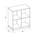 Ver imagem 5 de Conjunto Home Office com 2 Escrivaninhas de Canto e 1 Estante para Livros 4 Nichos Cubic Caemmun Branco TX, Chumbo