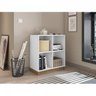 Conjunto Home Office com 2 Escrivaninhas de Canto e 1 Estante para Livros 4 Nichos Cubic Caemmun - 4