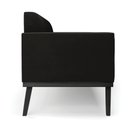 Ver imagem 7 de Poltrona Namoradeira Decorativa Isabella Pés Fixo em Madeira Preto Suede Preto G19 - Gran Belo