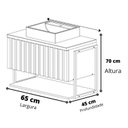 Ver imagem 4 de Gabinete para Banheiro com Cuba 65cm MDF Helsing Cinza/Cimento