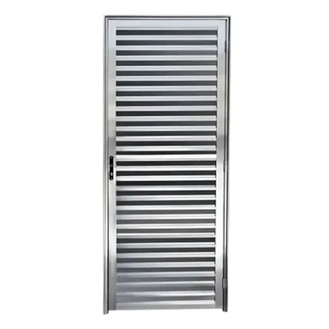 Porta Vestiário Palheta Alumínio Brilhante 180x80cm c/ Trinco