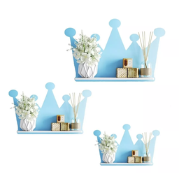 Kit Prateleiras Coroa 3 Peças - Mdf, Design Elegante e Prático para Decoração - 6
