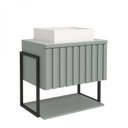 Ver imagem 2 de Gabinete para Banheiro com Cuba 65cm MDF Helsing Verde/Pistache