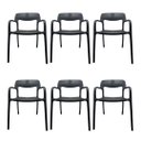 Ver imagem 2 de Kit 6 Cadeiras de Jantar em Polipropileno Bossa Nova Preto Empilhavel