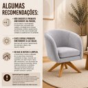 Ver imagem 5 de Kit com 02 Poltronas Afrodite Base Giratória Madeira Eucalipto