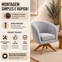 Ver imagem 6 de Kit com 02 Poltronas Afrodite Base Giratória Madeira Eucalipto