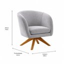 Ver imagem 3 de Kit com 02 Poltronas Afrodite Base Giratória Madeira Eucalipto