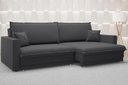 Ver imagem 1 de Sofá Tango 1,80m sem Caixa, Retrátil e Reclinável Linho Soft Grafite - Netsofas