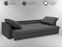 Ver imagem 4 de Sofá Tango 1,80m sem Caixa, Retrátil e Reclinável Linho Soft Grafite - Netsofas