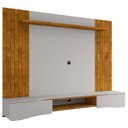 Ver imagem 7 de Painel Tv 65 Pol e Bancada Suspensa 177cm Ivai Naturalle/off B02 - Mpozenato