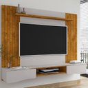 Ver imagem 2 de Painel Tv 65 Pol e Bancada Suspensa 177cm Ivai Naturalle/off B02 - Mpozenato