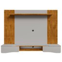Ver imagem 6 de Painel Tv 65 Pol e Bancada Suspensa 177cm Ivai Naturalle/off B02 - Mpozenato