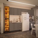 Ver imagem 1 de Cozinha Completa Modulada 320cm com Tampo e Cristaleira 5 Peças Pérola Yescasa
