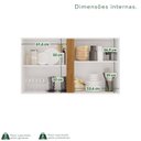 Ver imagem 5 de Armário Aéreo para Cozinha 2 Portas Pérola Branco/Cinamomo