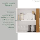 Ver imagem 7 de Armário Aéreo para Cozinha 2 Portas Pérola Branco/Cinamomo