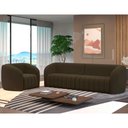 Ver imagem 2 de Sofá Living Decorativo 3 Lugares 252cm Meris M22 Veludo Marrom - Mpozenato