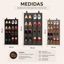 Ver imagem 7 de Organizador Closet 16 Nichos Sapateira 8 Pares Suspensa Dobravel Resistente